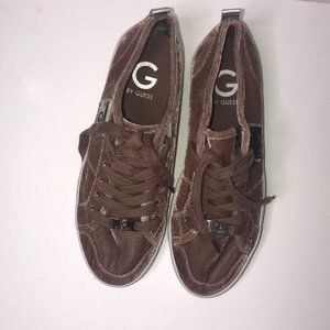 G by Guess Dusty Rose Velvet Sneakers